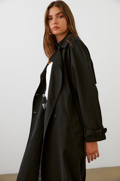 urban focus Oversize Double Breasted Trenchcoat