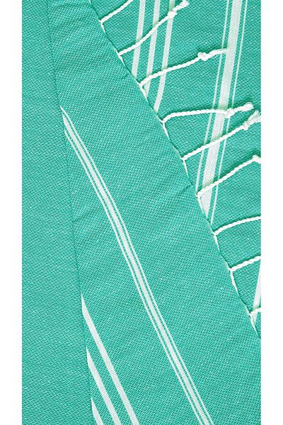 Miracolo Home Sultan Peskir - Set of 2 Turquoise and White Striped Drying Cloth