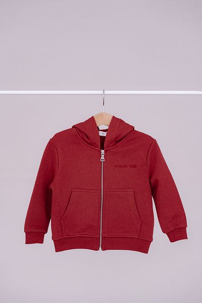 Atelier Babbi Zip Hoodie - Claret Red
