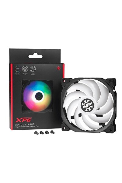 XPG ARGB  VENTO120ARGB-BKCWW 120MM TEKLİ 3PİN SİYAH KASA FANI