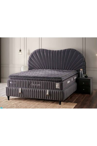 Niva Baza Çift Kişilik Baza Başlık Petli Yatak Locket