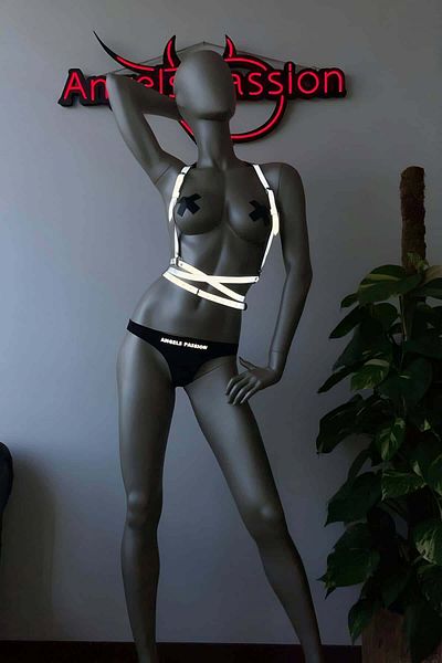 Angels Passion Reflective Women's Fantasy Harness Underwear