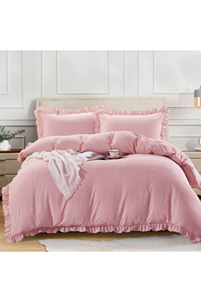Donetella 2-Piece Ruffled Single Size Bedding Duvet Set 170x240 cm Filler Not...