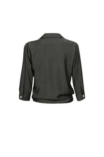 RİVUS Front Tie Short Shirt - Black