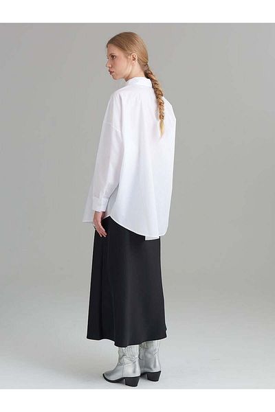 RİVUS Πουκάμισο Oversized Off Shoulder - Λευκό