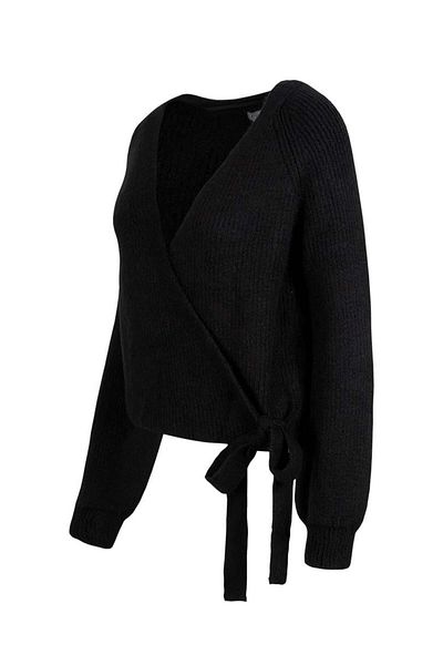 RİVUS Cardigan de tricotaj cu închidere la două piept - negru