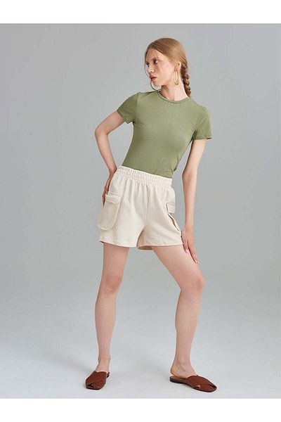 RİVUS Combed Cotton Basic T-Shirt - Green