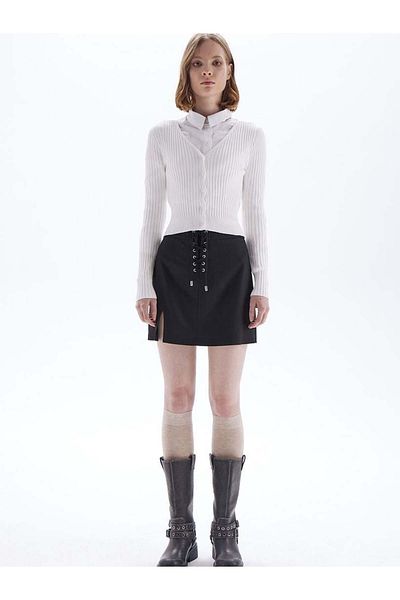 RİVUS Cardigan scurt tricot - alb