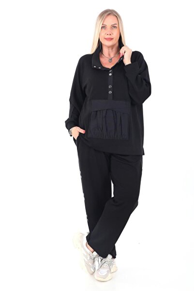 zitex طقم بدلة رياضية مشروط من قماش المظلة بياقة مدورة