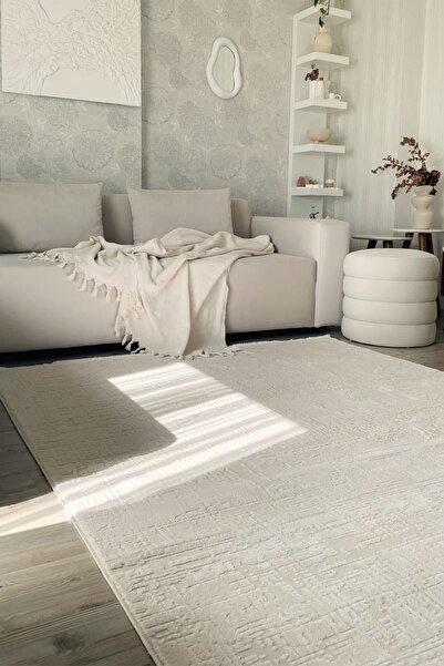 Cool Halı Safir 8610 Krem Halı Yolluk Oturma Odası Salon Halısı Kesme Antre Koridor Halısı Yatak Odası Halısı