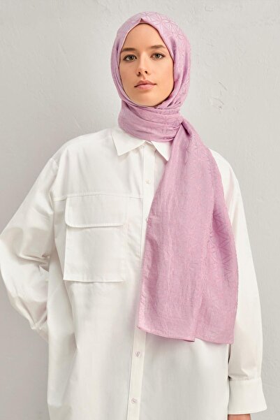 Armine Lyocell Σκ scarf - Σχέδιο Αστέρα - ALY4 - 1113-15 - Ροζ