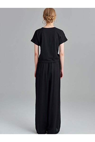 RİVUS Crew Neck Basic T-shirt - Black