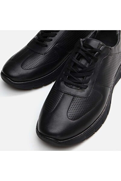 Yaya by Hotiç Hakiki Deri Siyah Erkek Spor Ayakkabı