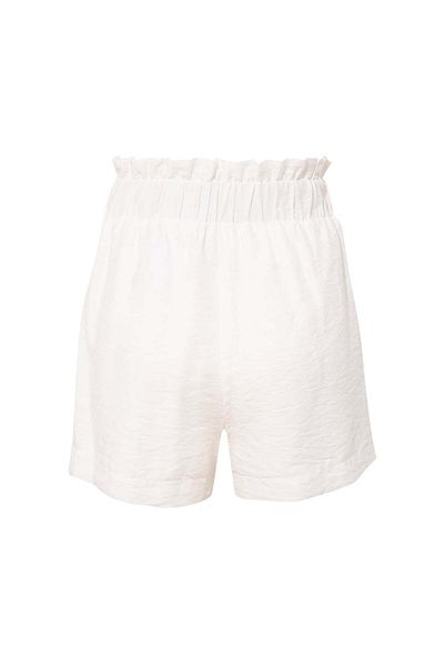 RİVUS Pantaloni scurți cu croiala relaxată cu talie elastică - alb
