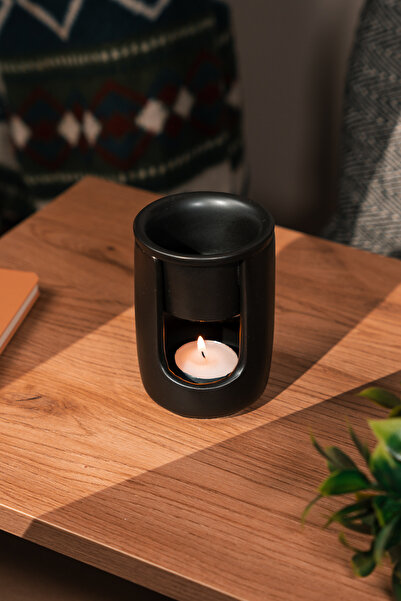 Love Bundles Siyah Geniş Hazneli Seramik El Yapımı Buhurdanlık | Mumluk |  Bu...