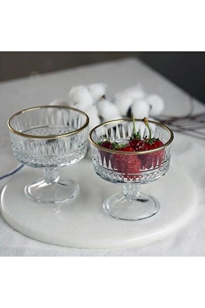 Paşabahçe 51749 إليسيا جولدن تاتش - طقم وعاء قائم مكون من قطعتين