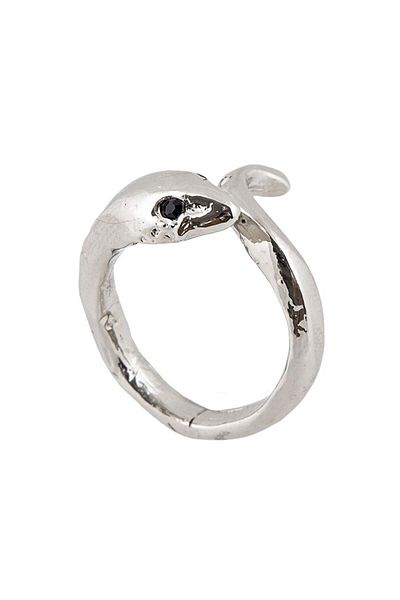 RİVUS Curved Snake Ring - Silver
