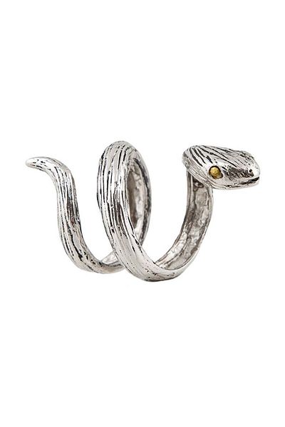 RİVUS Two-Stone Snake Ring - Silver