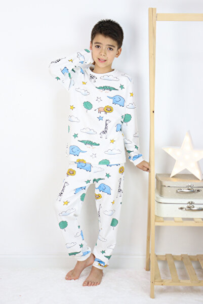 Harika KIDS Set de pijamale cu mânecă lungă din țesătură interlock imprimată pentru băieți