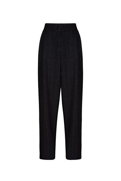 RİVUS Штани з плісированим переднім краєм і широкими штанинами - антрацит