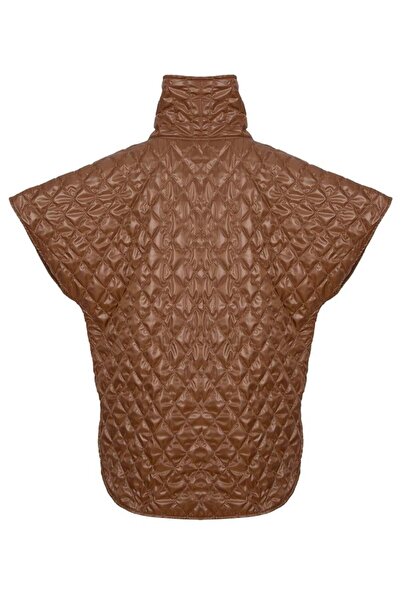 RİVUS Zippered Quilted Vest - Copper