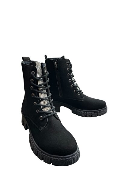 candaşlar bağcıklı fermuarlı taşlı bot