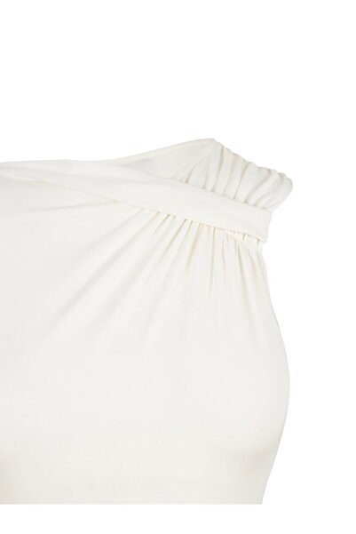 RİVUS Ecru Single Sleeve Collar Snap Body