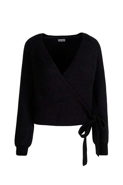 RİVUS Cardigan de tricotaj cu închidere la două piept - negru