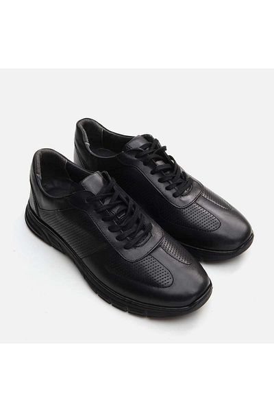 Yaya by Hotiç Schwarze Herren-Sportschuhe aus echtem Leder