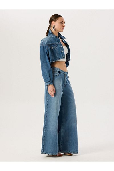RİVUS Jachetă Jean oversize - Albastru