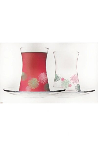 Paşabahçe Çay Seti Spring Desen 6 Bardak 6 Tabak 95483