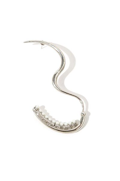 RİVUS Big Earrings with Pearls - Silver