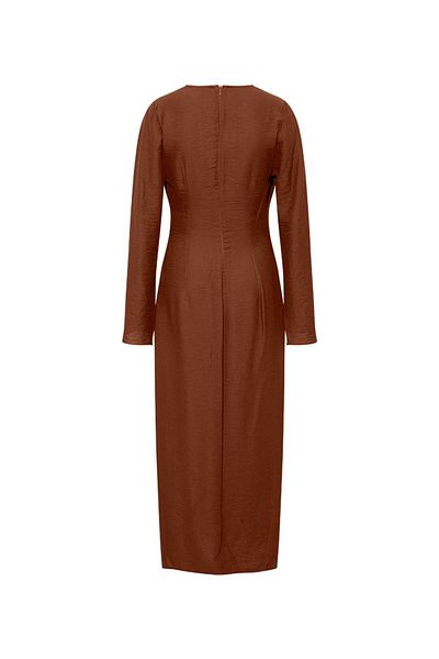 RİVUS Φόρεμα Wrap Relaxed Fit - Καφέ