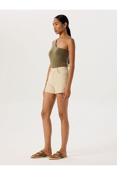 RİVUS Pantaloni scurți fără cusături de culoare bej - Straight Fit