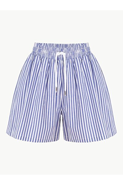 RİVUS Koton Şort - Mavi Çizgili