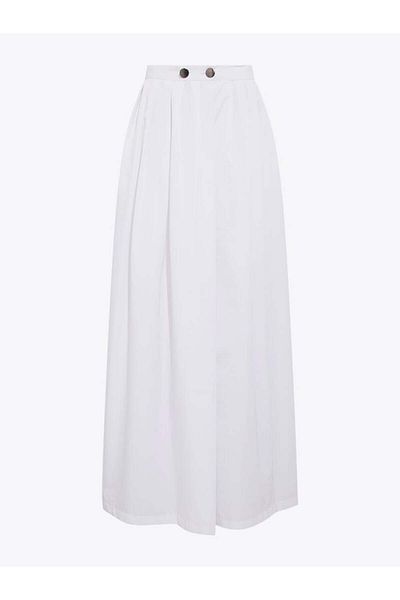 RİVUS Maxi Φούστα Parachute Fabric - Λευκό