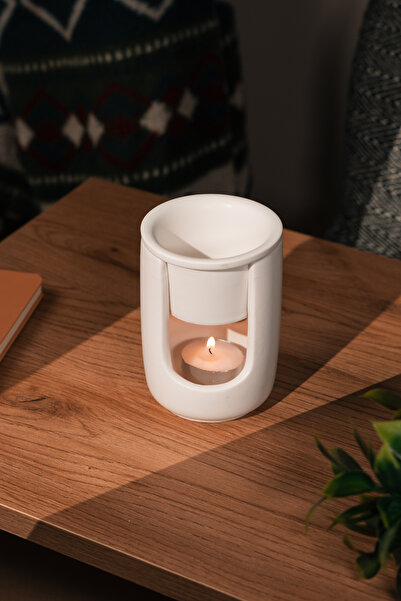 Love Bundles Beyaz Geniş Hazneli Seramik El Yapımı Buhurdanlık | Mumluk |  Bu...