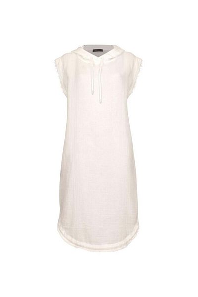 RİVUS Φόρεμα Poncho Oversize με κουκούλα - Λευκό