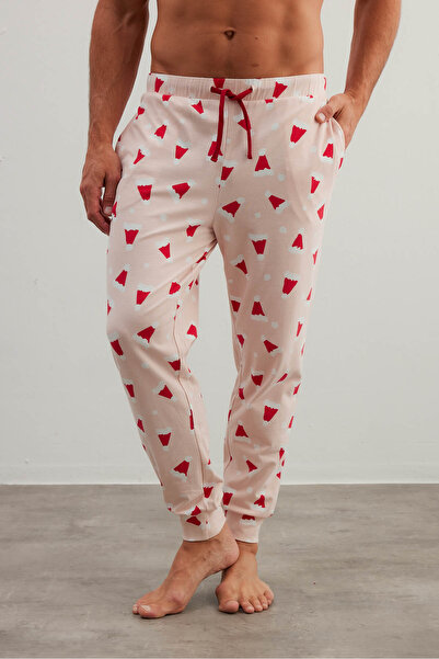 Syah Erkek Pamuklu Cepli Uzun Pijama Altı