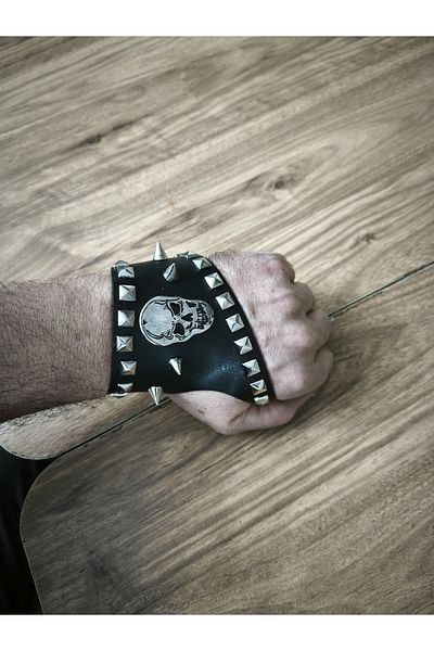 çelik belt vintega Bracelet with Studs Dry Head