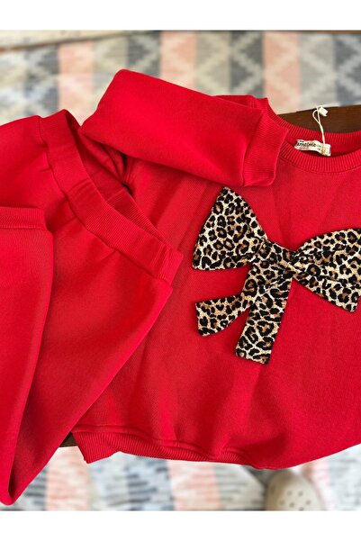 SOFT Red Girl's Suit with Banddetail