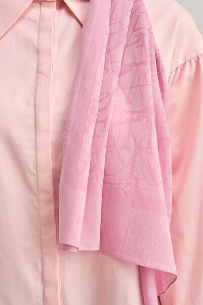 Armine Tensel-ipek Şal - Kaligrafi Desen - Atn3 - 32110 - Pembe