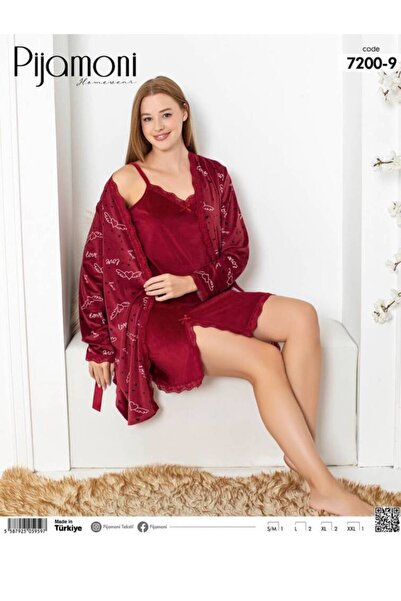 Genel Markalar Fransız Kadife İkili Sabahlık Takım