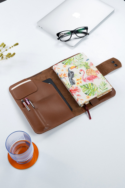 DK LEATHER Organizator pentru carcase pentru cărți și blocnotes - Organizator...