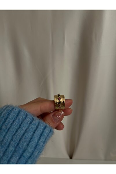 Limerence Çelik Taşlı Ayarlabilir Yüzük, Vintage Yüzük