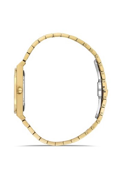 FERRO Quartz Steel Gold Color Silver Dial 32 mm Women's Wrist Watch (with Bracelet Gift)