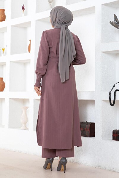 Modamihram Λεπτομερές κοστούμι Dusty Rose Pearl - 19360