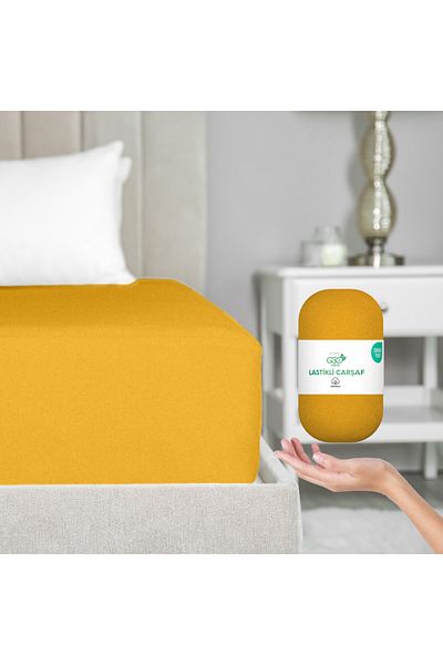Strauss Eco Home Fitted Sheet - 100% Cotton, Single/Double, Economic Series, Oeko-Tex Certified