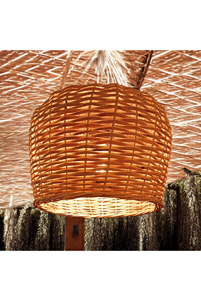 My Family Hasır Yuvarlak Avize El Yapımı 30 Cm