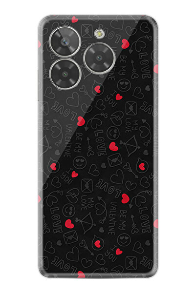 General Mobile Era 30 Kılıf HD Resim Baskılı Siyah Kalp ve Ok StKd -064